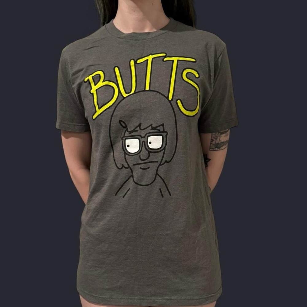 Grey / Tina Graphic Tee / Bob's Burgers / Iconic Cartoon Character / Size S